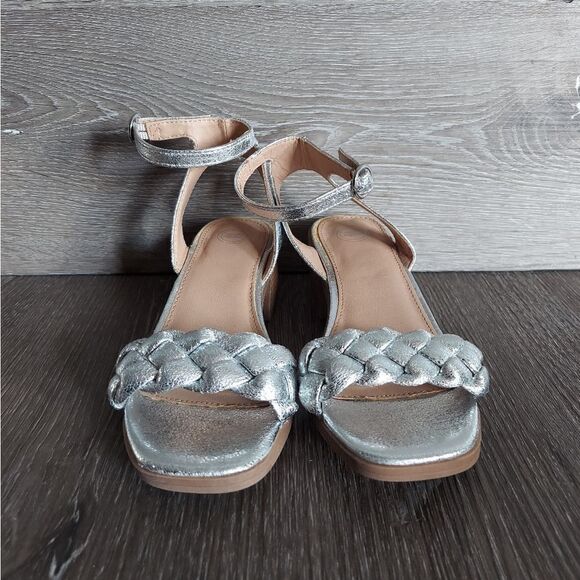 Wonder Nation Casual Braided Ankle-Strap Heeled Sandals Size 1 - Picture 2 of 7